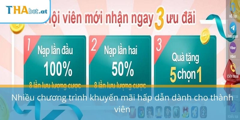 Nhiều chương trình khuyến mãi hấp dẫn dành cho thành viên